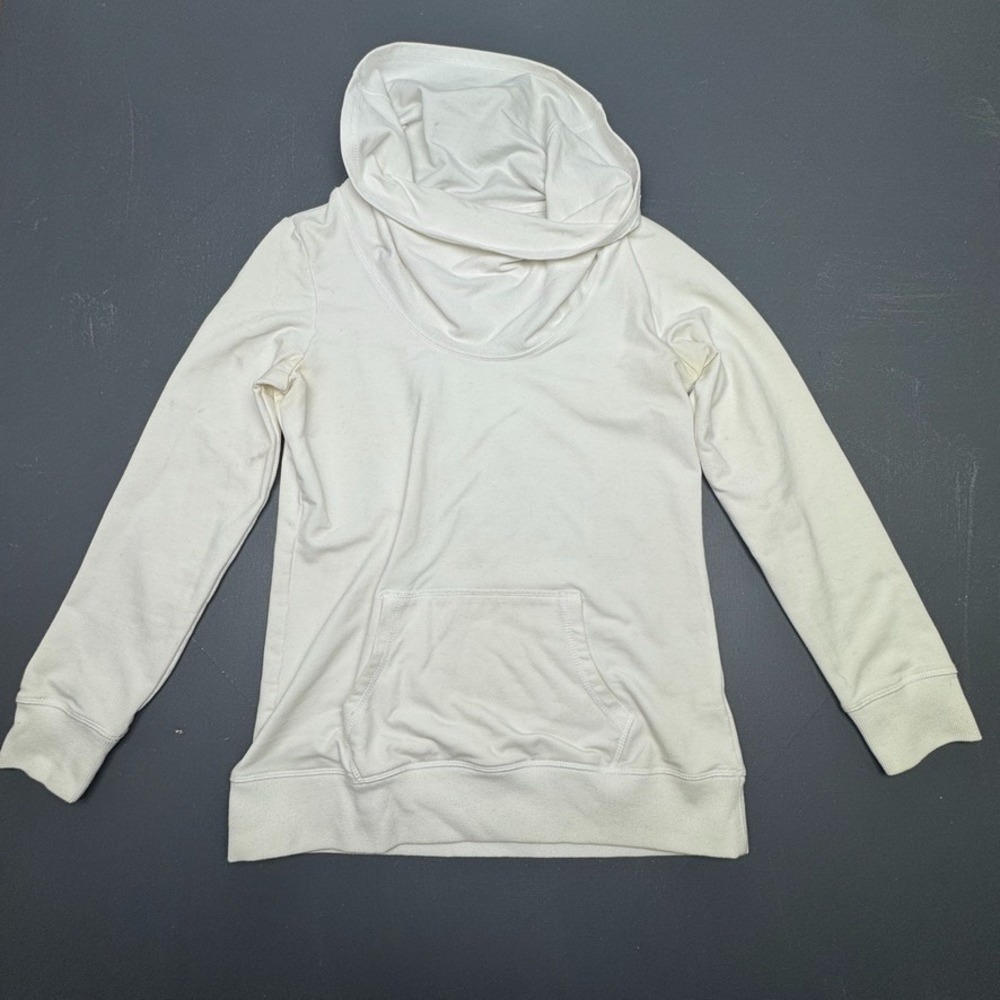 Boston Proper Top Women's Small White Cowl Neck Long Sleeve Casual Elegant
